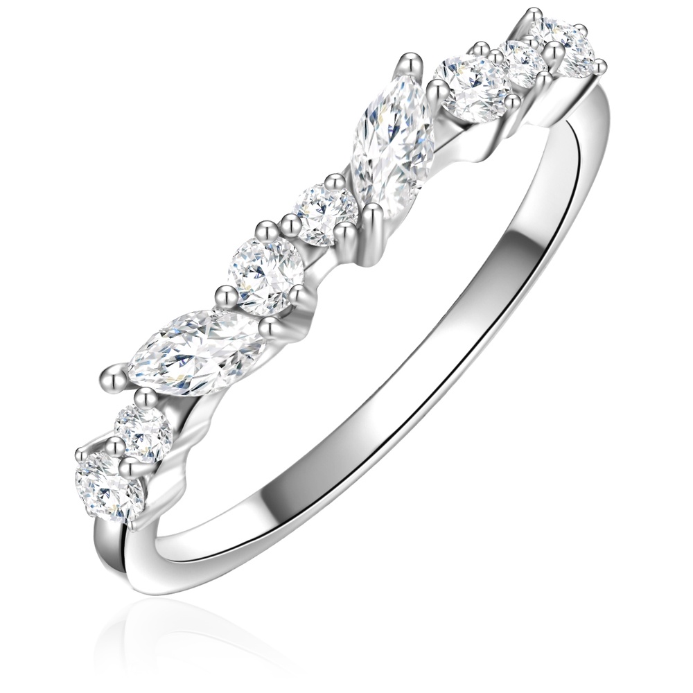Glanzstücke München Bague en argent Argent sterling Oxyde de zirconium (CZ) en Argent Bague