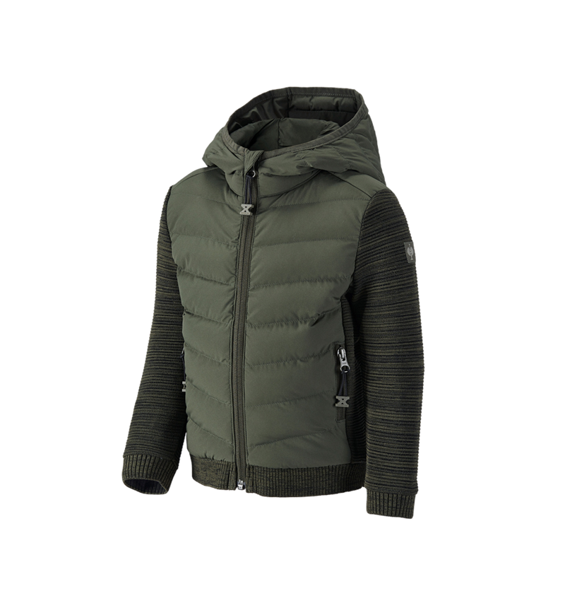 Hybrid Kapuzenstrickjacke e.s.motion ten,Kinder