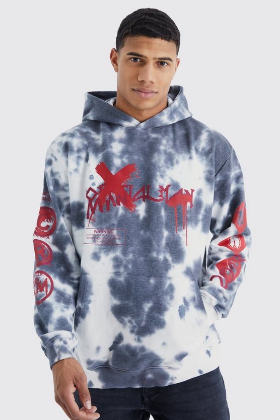 Oversize Official Batik Hoodie mit Graffiti-Print