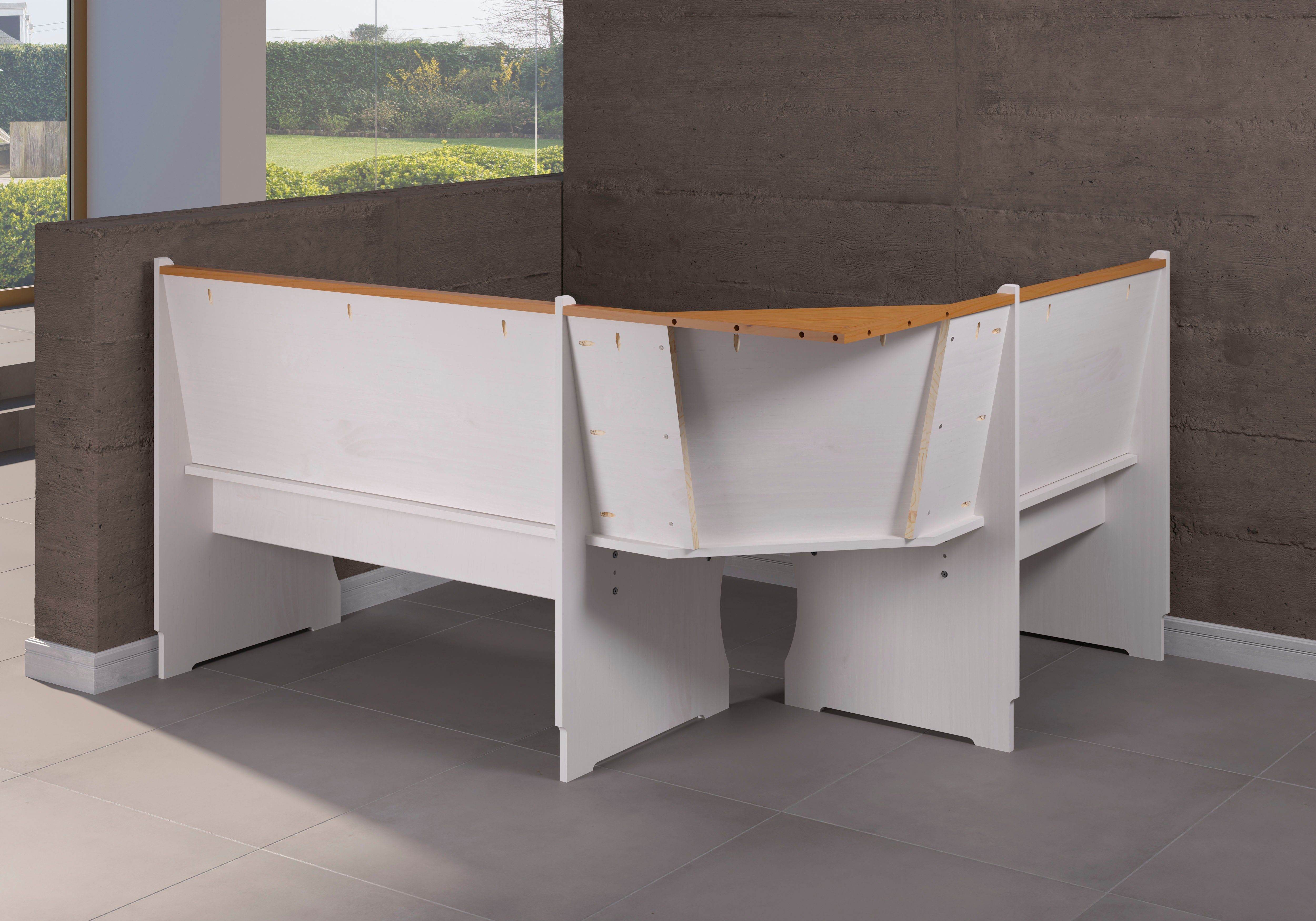 INTER-FURN Eckbankgruppe Paterno, (Set, 4-tlg), Gewachstes Kieferholz