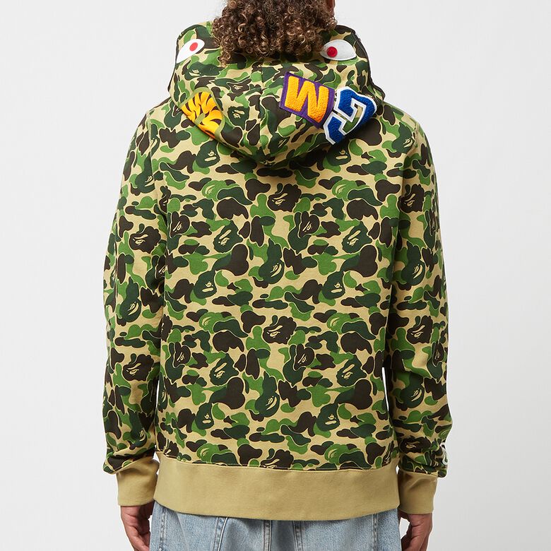 A Bathing Ape ABC Camo Shark Full Zip Hoodie M green