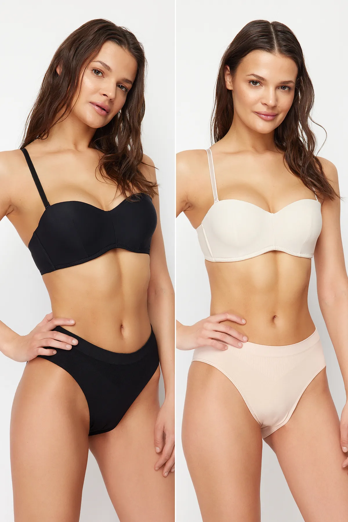 Trendyol Collection  Black-Ten 2er-Pack nahtlose Hipster-Strickhöschen THMAW22KU0013