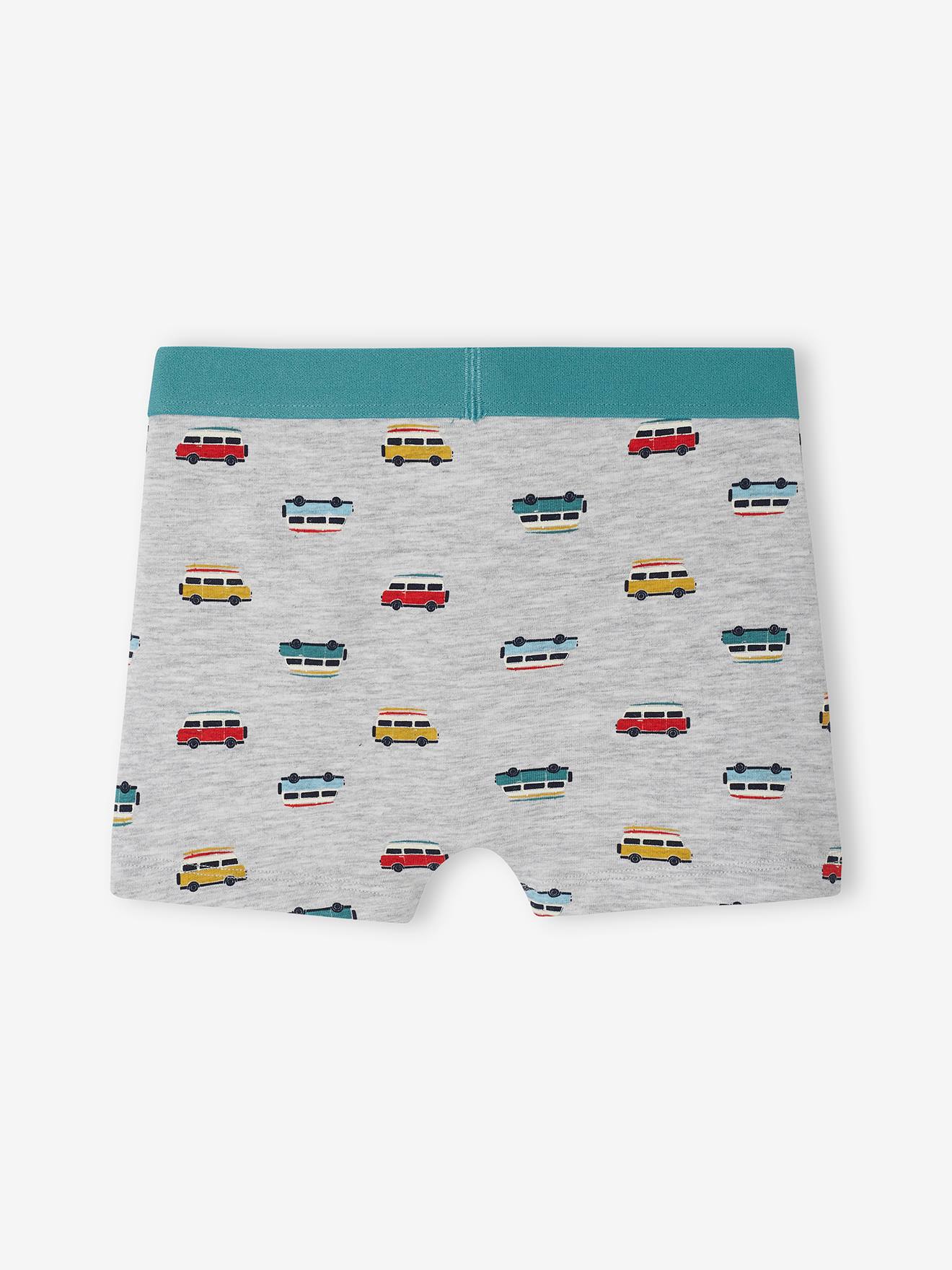 Vertbaudet 4er-Pack Jungen Boxershorts mit Bio-Baumwolle - aqua
