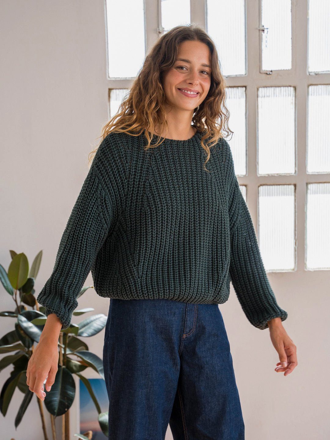TWOTHIRDS Strickpullover Caracas aus Bio-Baumwolle, vegan in lockerem crop-Schnitt