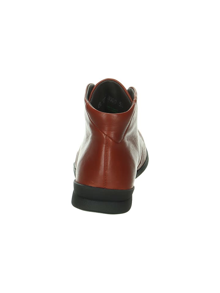 Think! Leder-Ankle-Boots in Braun günstig kaufen
