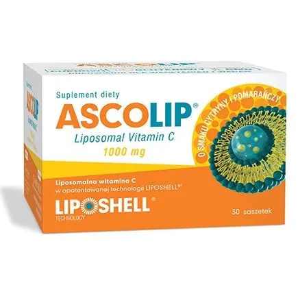 Ascolip Λιποσωμική Βιταμίνη C 1000 mg, Στοματική Τζελ, Γεύση Λεμονιού-Πορτοκαλιού