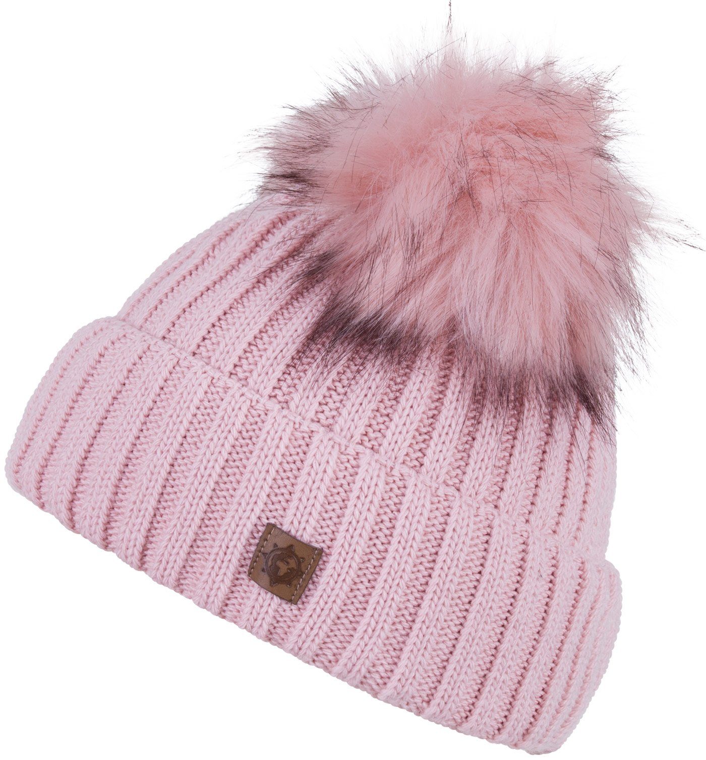 compagno Bommelmütze (1-St) Kindermütze Kinder Wintermütze Beanie Strickmütze Mädchen Mütze