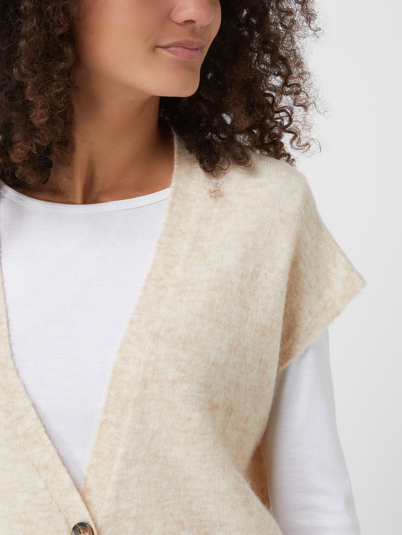 Weste mit Mohair-Anteil Modell 'Presley' in sand meliert