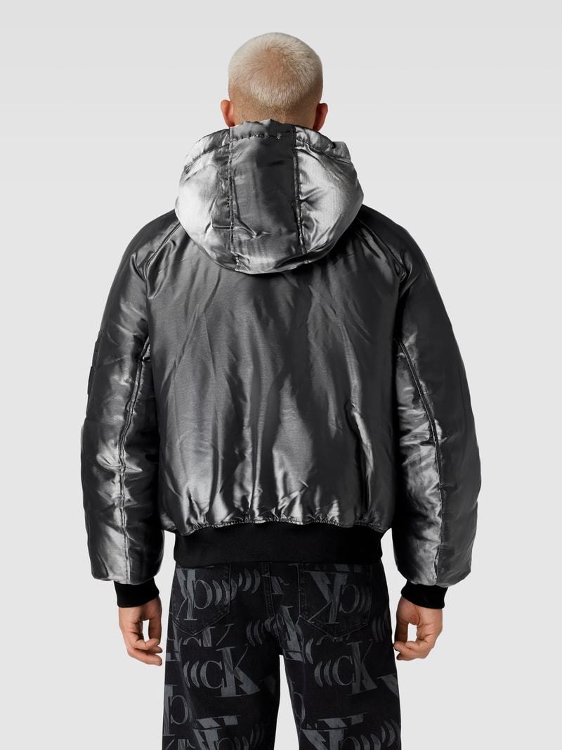 Jacke im schimmernden Design Modell 'LIQUID METAL' in mittelgrau