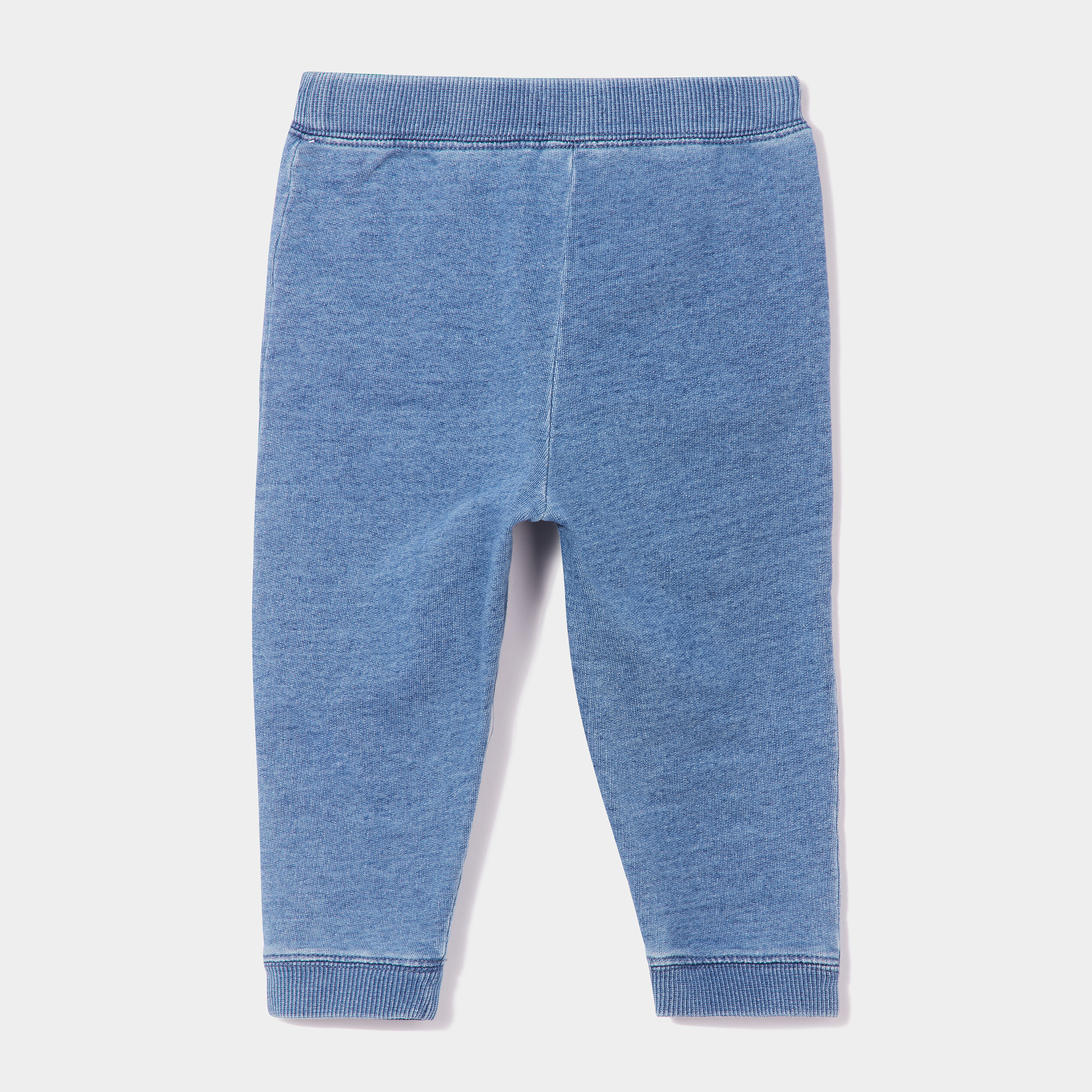 Pantalon droit taille élastiquée en jean denim stone bébé garçon | La Halle