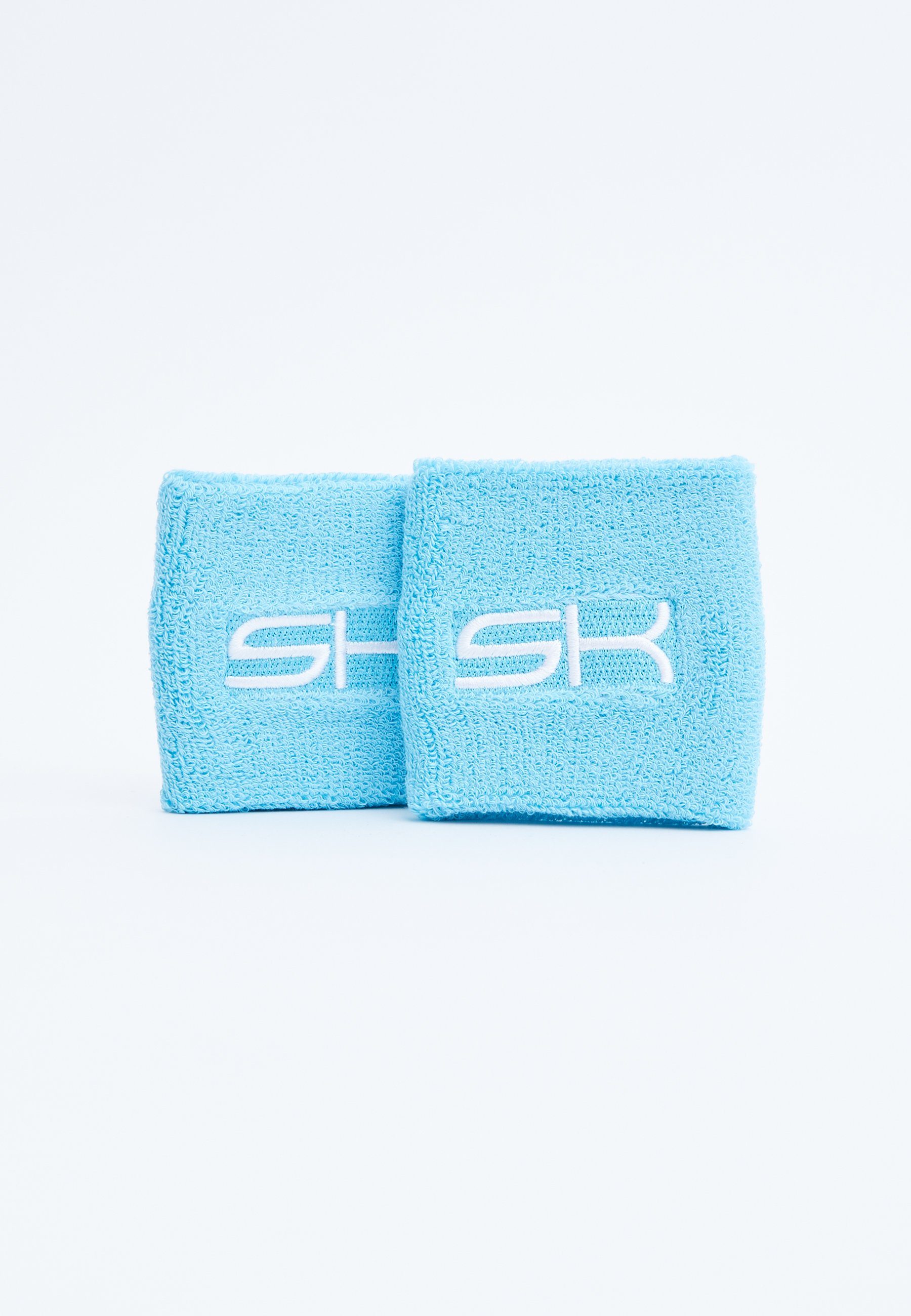 SPORTKIND Schweißband Tennis Schweißbänder klein 2er Set unisex Kinder & Erwachsene, hellblau