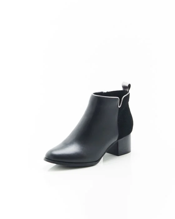 Bottines bi-matières