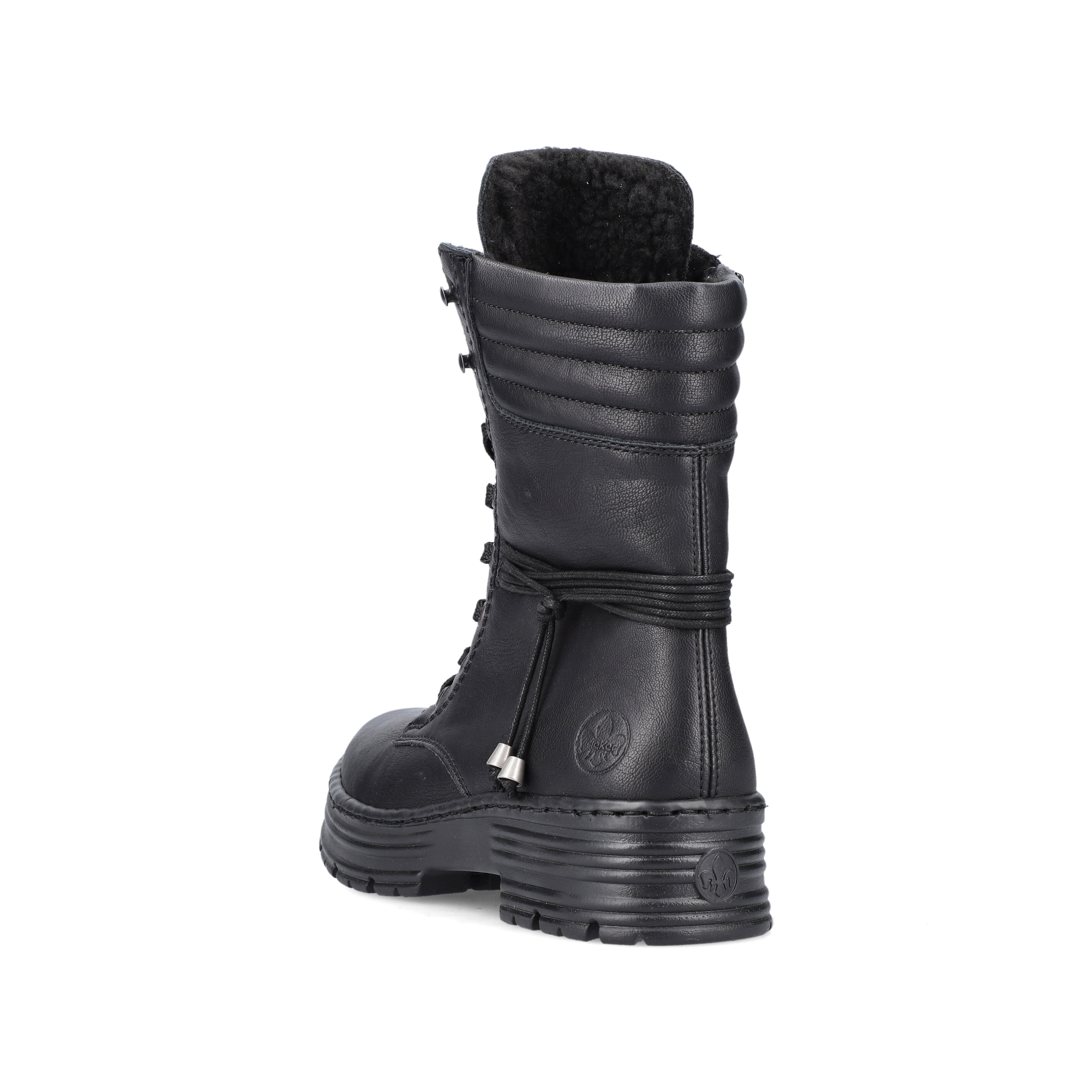 Rieker Damen Schnürstiefel tiefschwarz