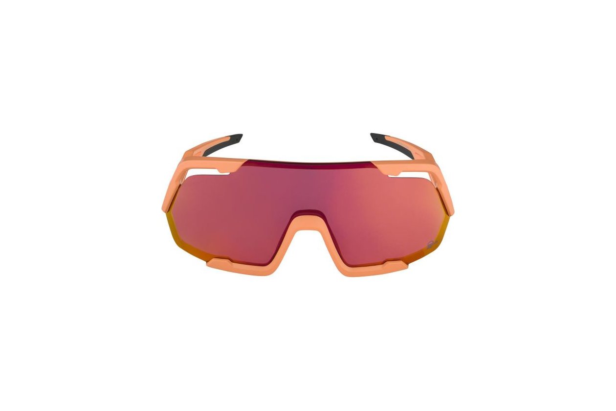 Alpina Rocket Q-Lite peach matt / pink mirror lens