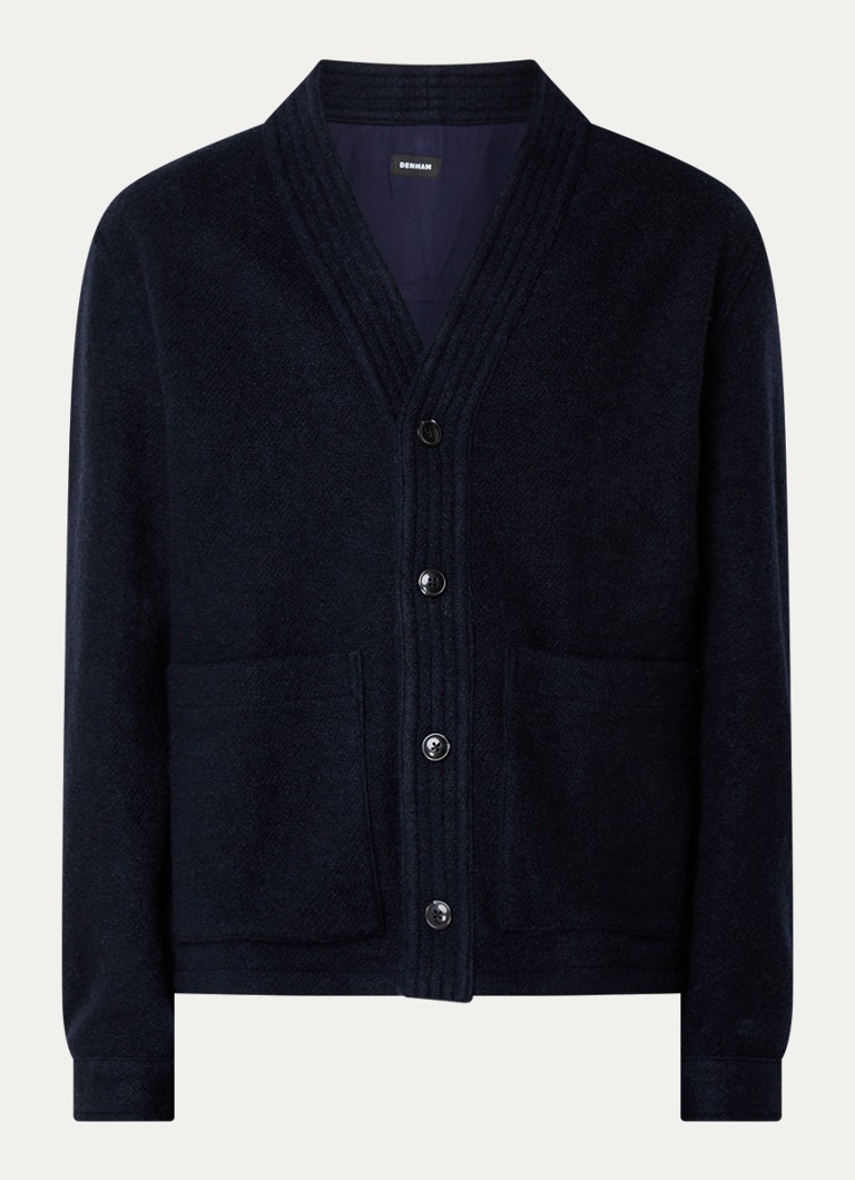 Cardigan Denham Kimo gros tricotat cu buzunare aplicate