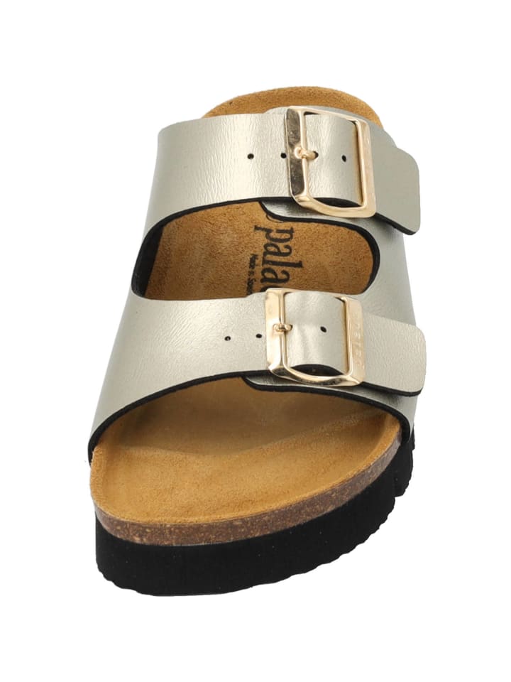 palado Plateau-Pantoletten in gold/schwarz günstig kaufen
