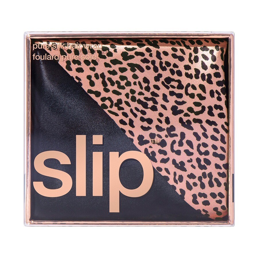 Pure Silk Reversible Hair Wrap - Wild Leopard