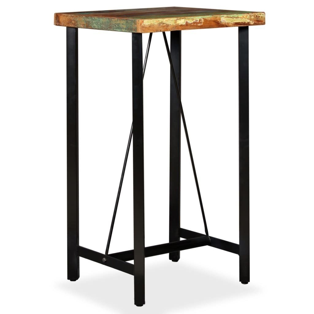 möbelando Stehtisch 295480 (LxBxH: 60x60x107 cm), aus Massivholz in recycle Optik
