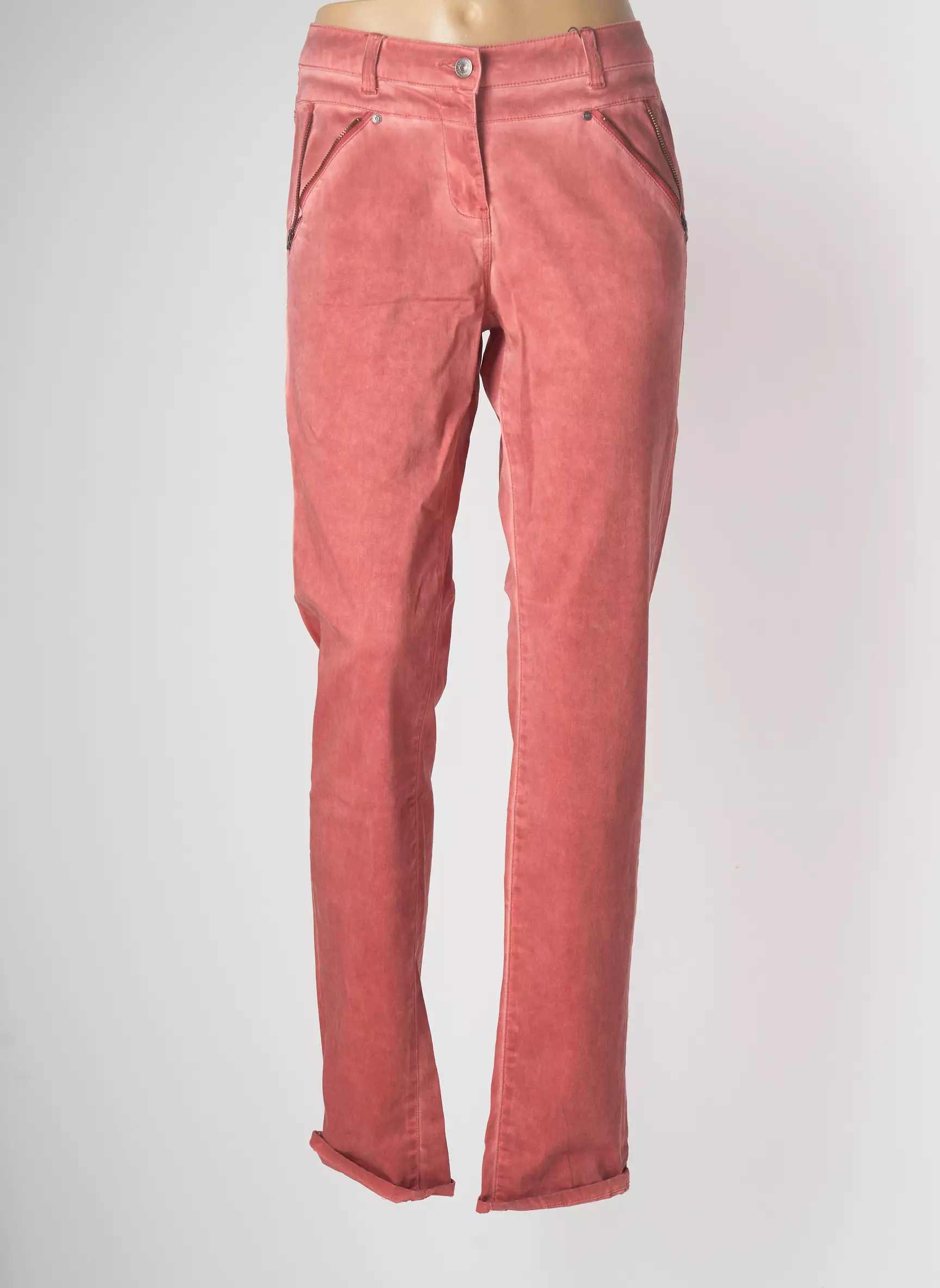 Sandwich Pantalons Slim Femme couleur rouge
