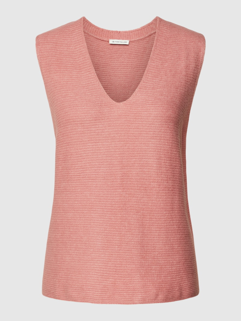 Stricktop in melierter Optik in rosé meliert