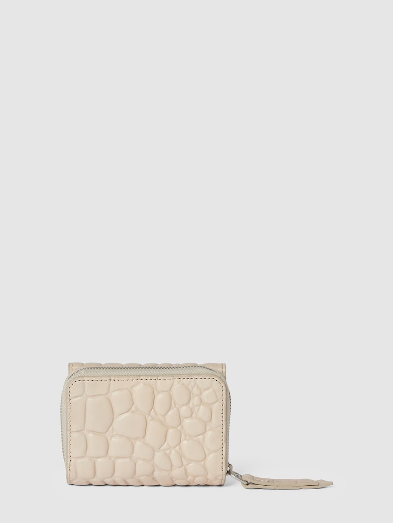 Portemonnaie mit Label-Detail Modell 'Pablita' in offwhite