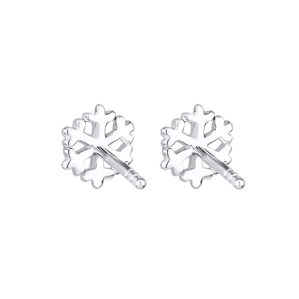 Elli Elli Boucles d'Oreilles Femme Motif de Flocons de Neige en Filigrane en Argent St Boucles d'oreilles