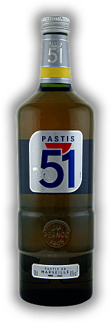 Pastis 51 1,0 Liter Pastis 51 1,0 Liter Speziell im Südosten Frankreichs, wo dieses Anisgetränk seinen Ursprung hat, wird Pastis 51 in höchstem Maß beliebt. 1	 Liter - Vol 45%