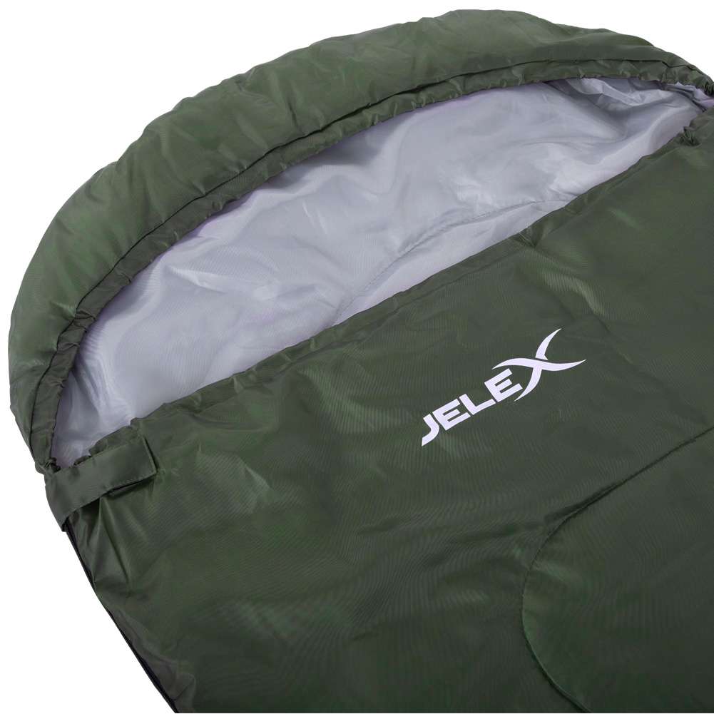 JELEX Outdoor Schlafsack 220 x 75 cm 15 °C grün