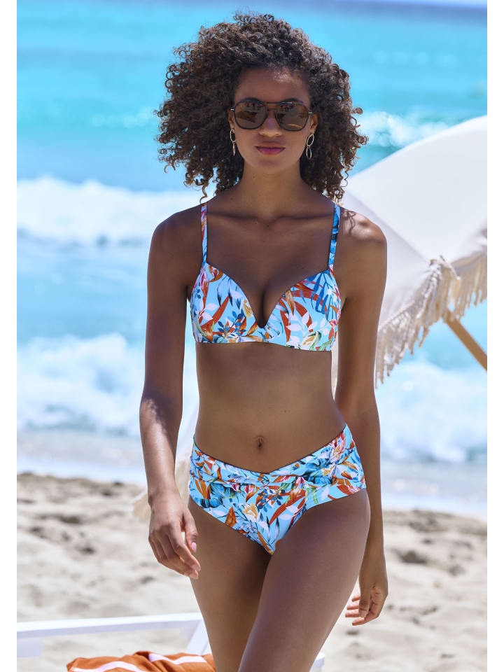 Venice Beach Bikini-Hose in hellblau-bedruckt günstig kaufen