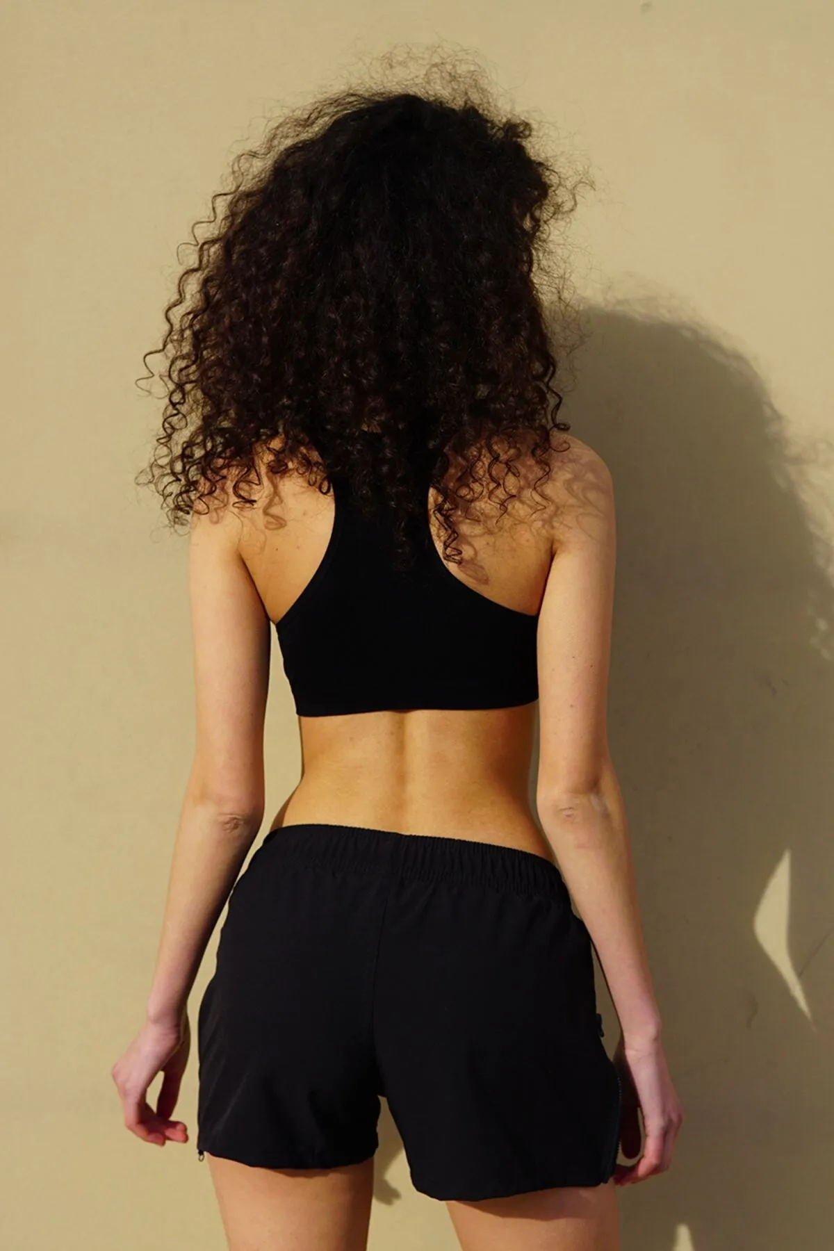 C&City  Damen-Badeshorts aus Lycra mit seitlichem Reißverschluss C1816 Schwarz