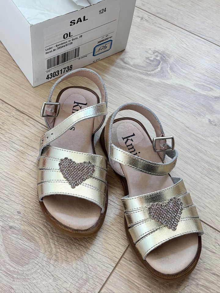 kmins Leder-Sandalen in Gold günstig kaufen 28