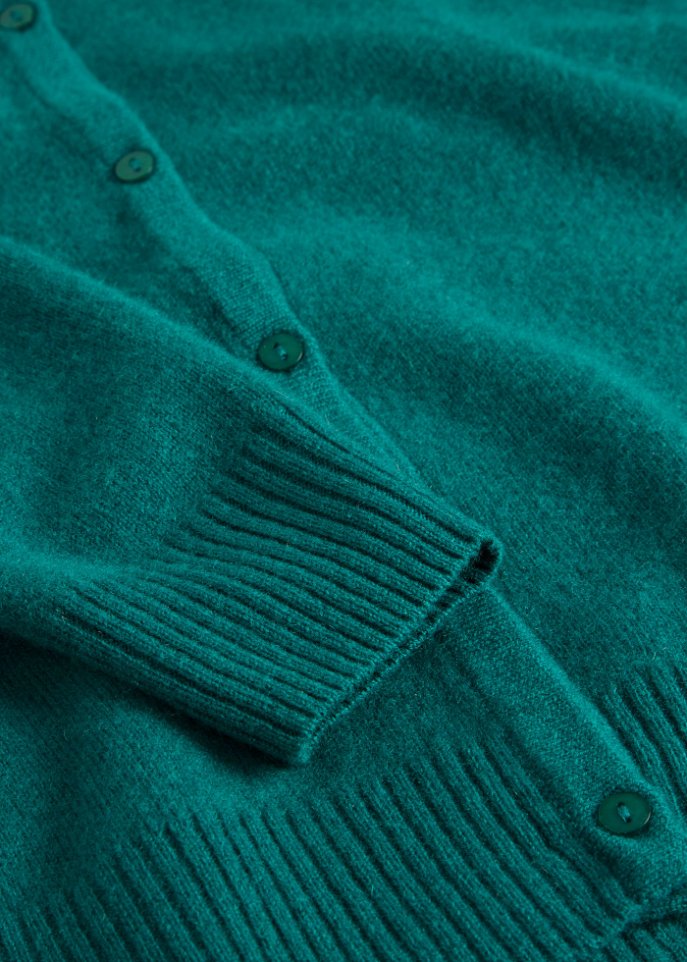Wollstrickjacke mit Good Cashmere Standard®-Anteil