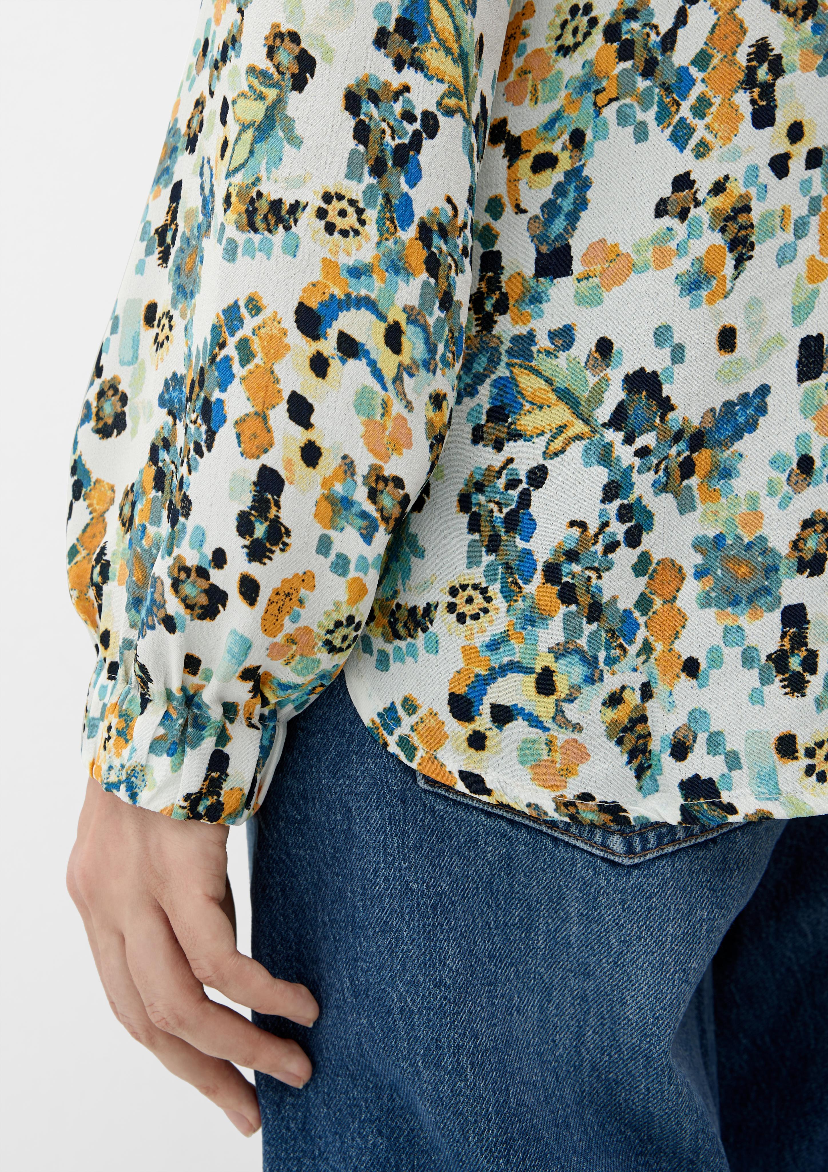 Viskosebluse mit Crêpestruktur  2128304-02A0