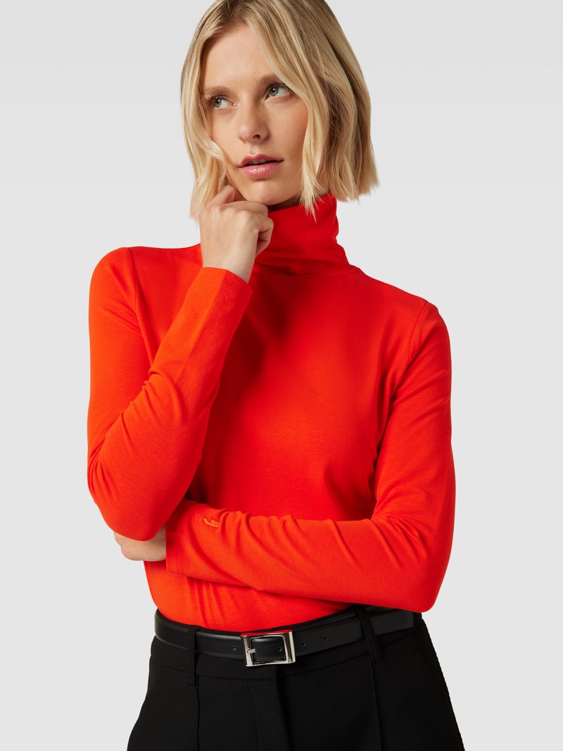 Longsleeve mit Rollkragen in rot