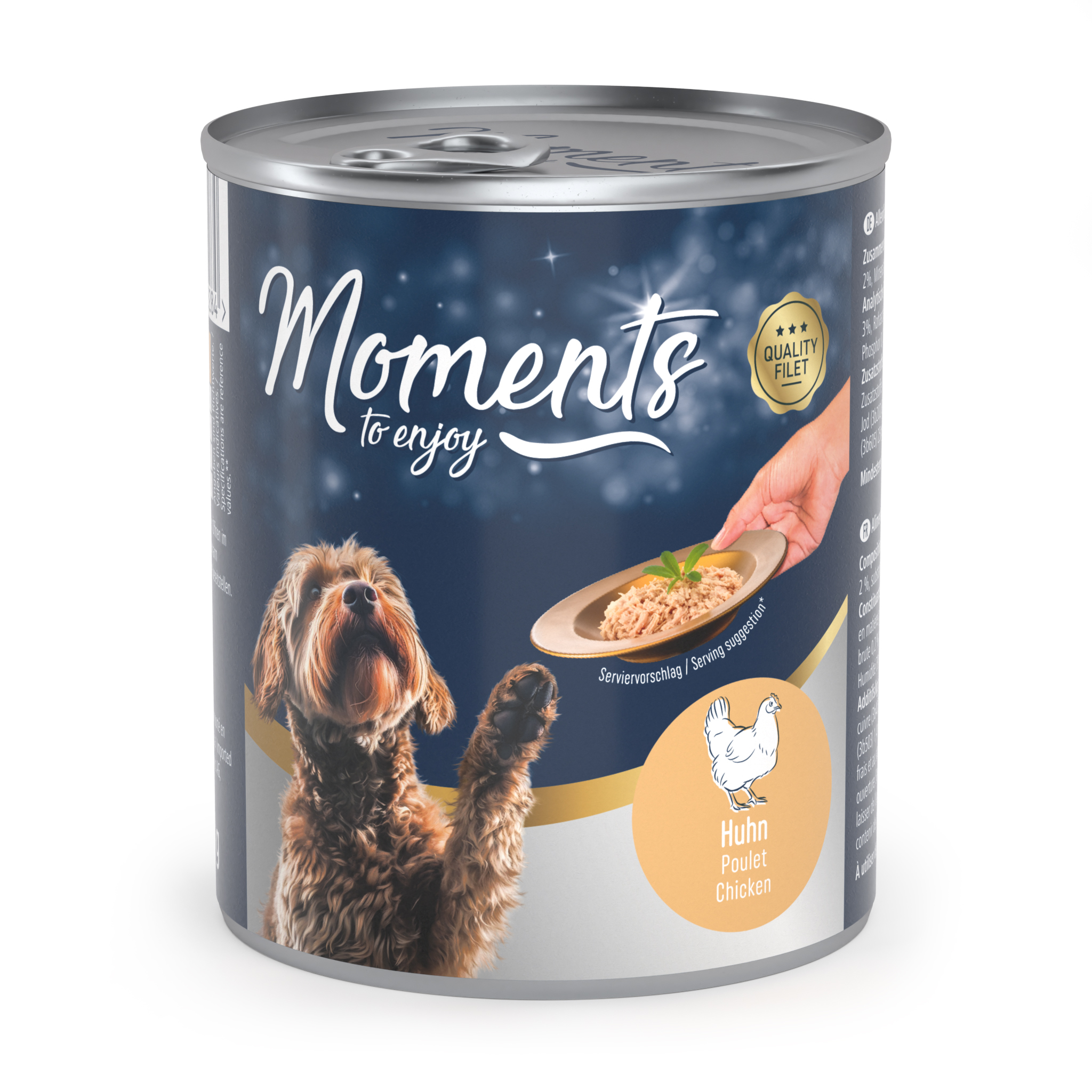 MOMENTS Hundenassfutter MOMENTS Adult 6x220g Huhn