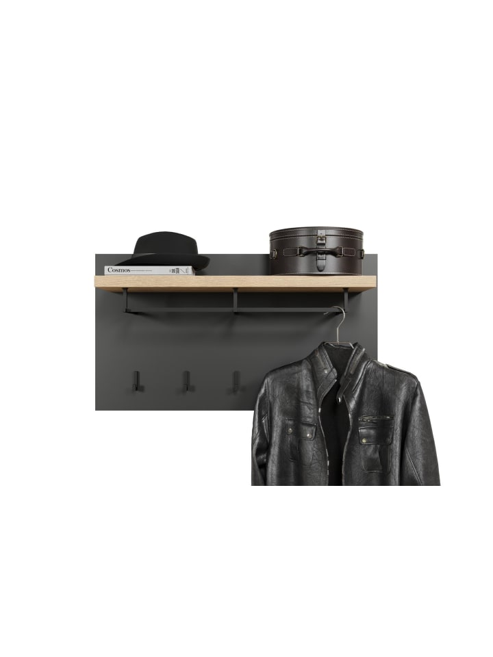 ebuy24 Wandgarderobe Synnax Grau 90 x 27 cm günstig kaufen onesize