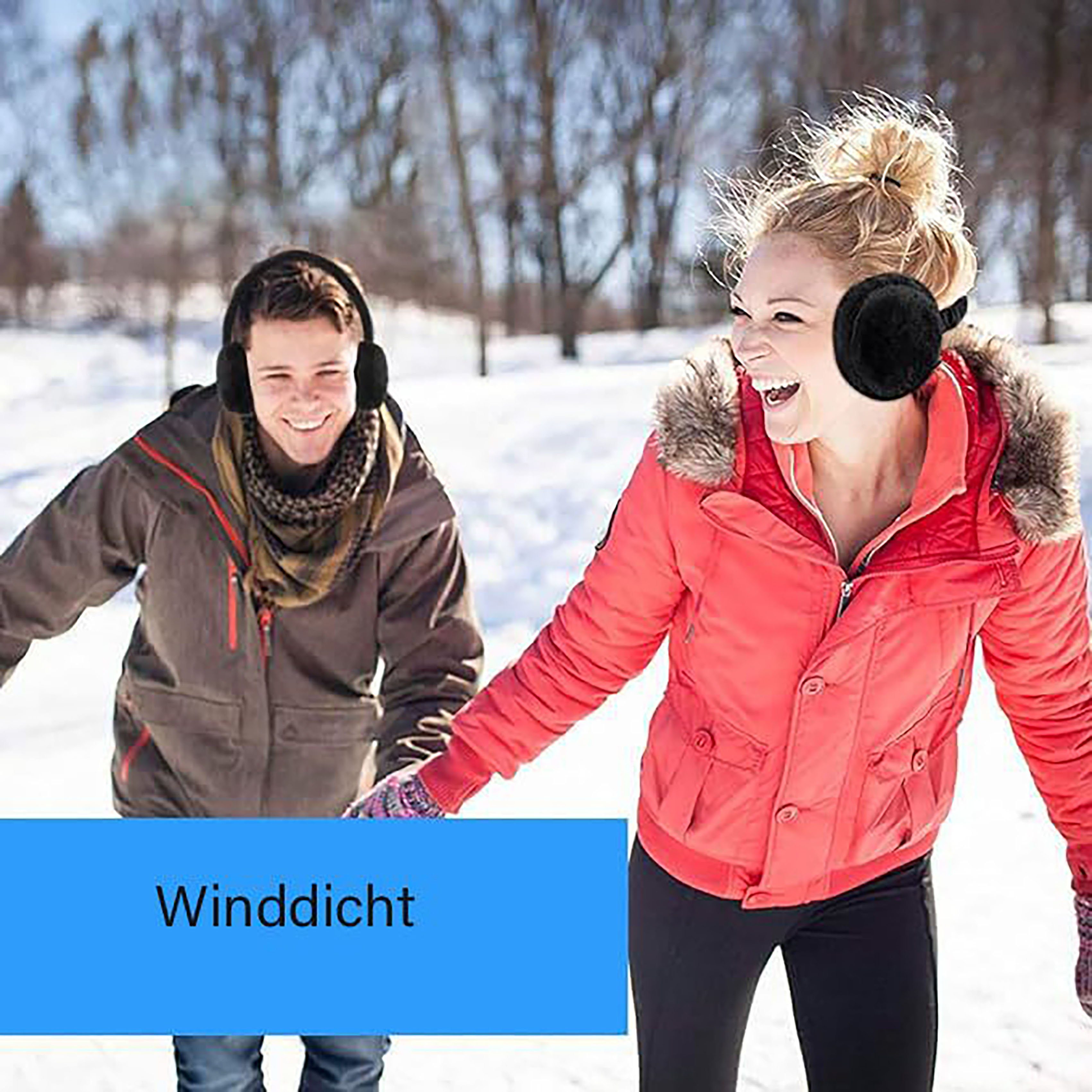 YYV Ohrenwärmer Winter-Ohrenwärmer, faltbar, verstellbar, Plüsch-Ohrenschützer (Ohrenwärmer, bequem weich für Winterreiten, warme Ohrenschützer für Männer und Frauen, 1-St)