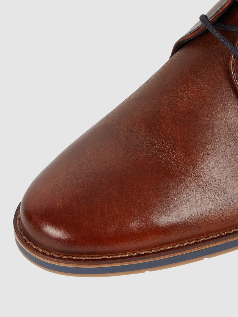 Derby aus Leder Modell 'Langston' in cognac