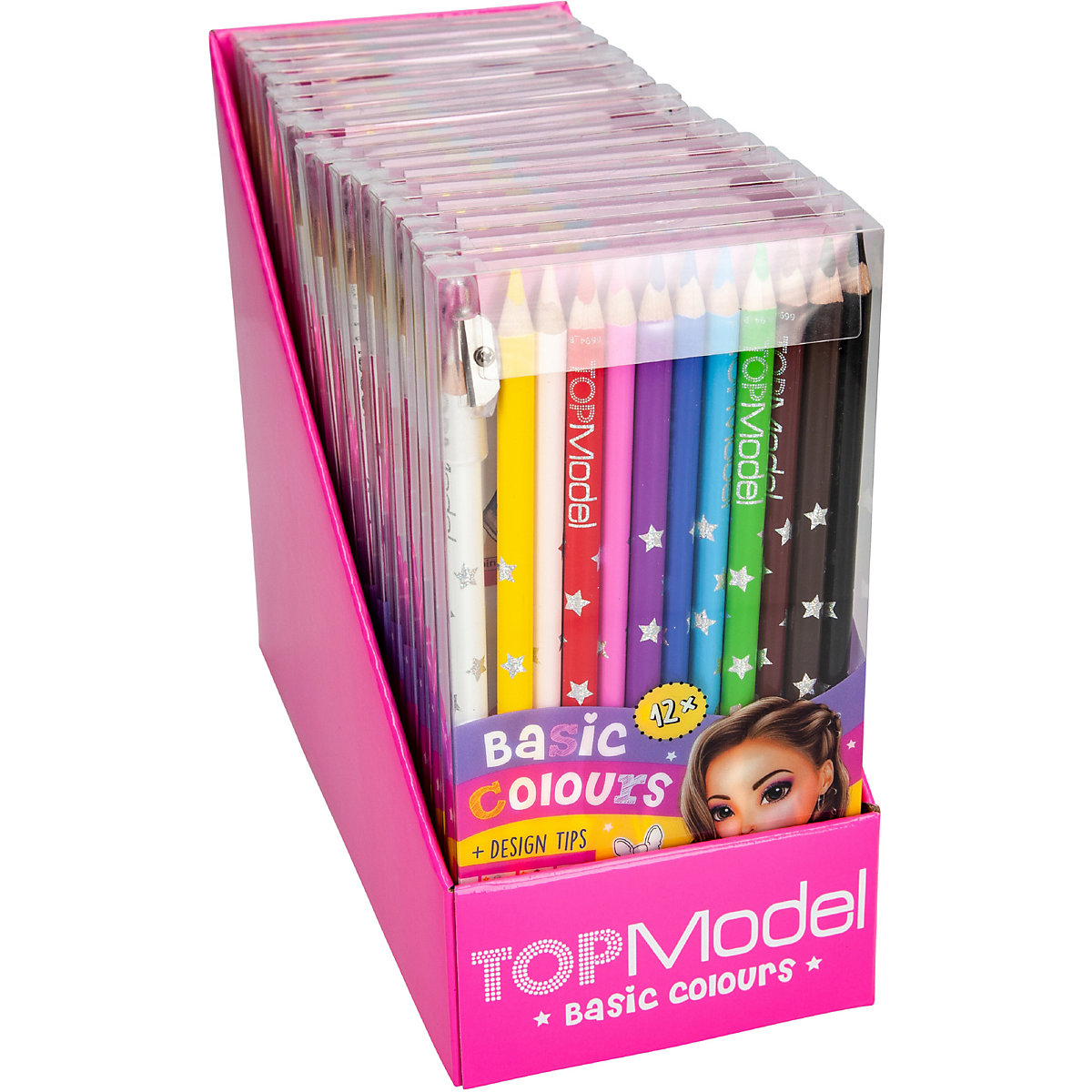 TOPModel Buntstifte Basic, 12 Farben, inkl. Spitzer & Malschule