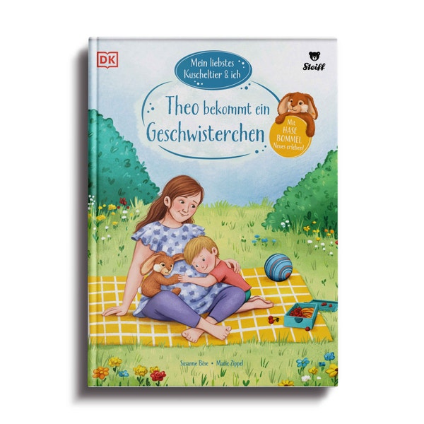 Lesebuch Mein liebstes Kuscheltier und ich: Theo bekommt ein Geschwisterchen, 26 cm, mehrfarbig
