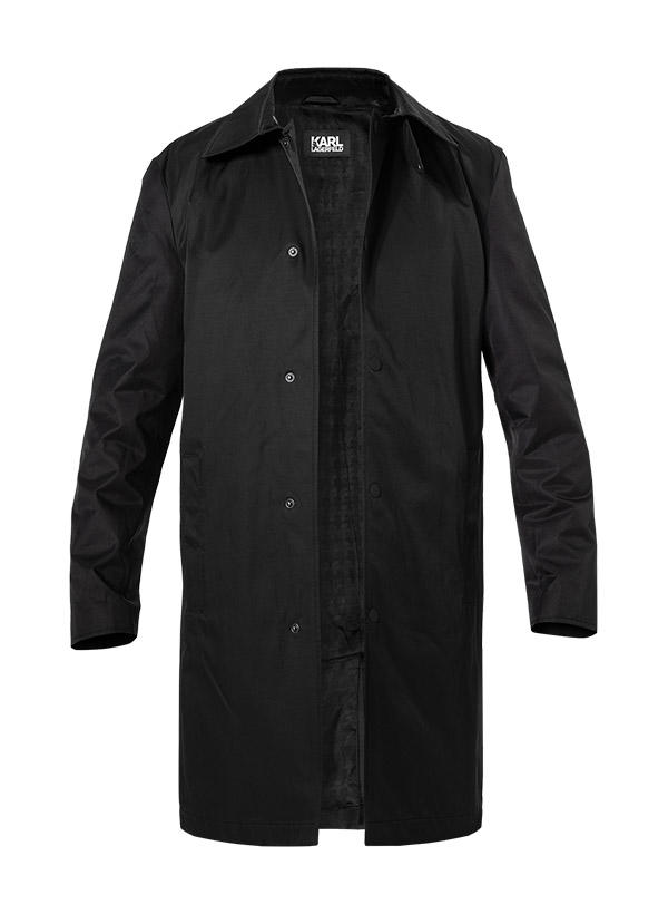 KARL LAGERFELD, Mantel, Baumwolle, schwarz