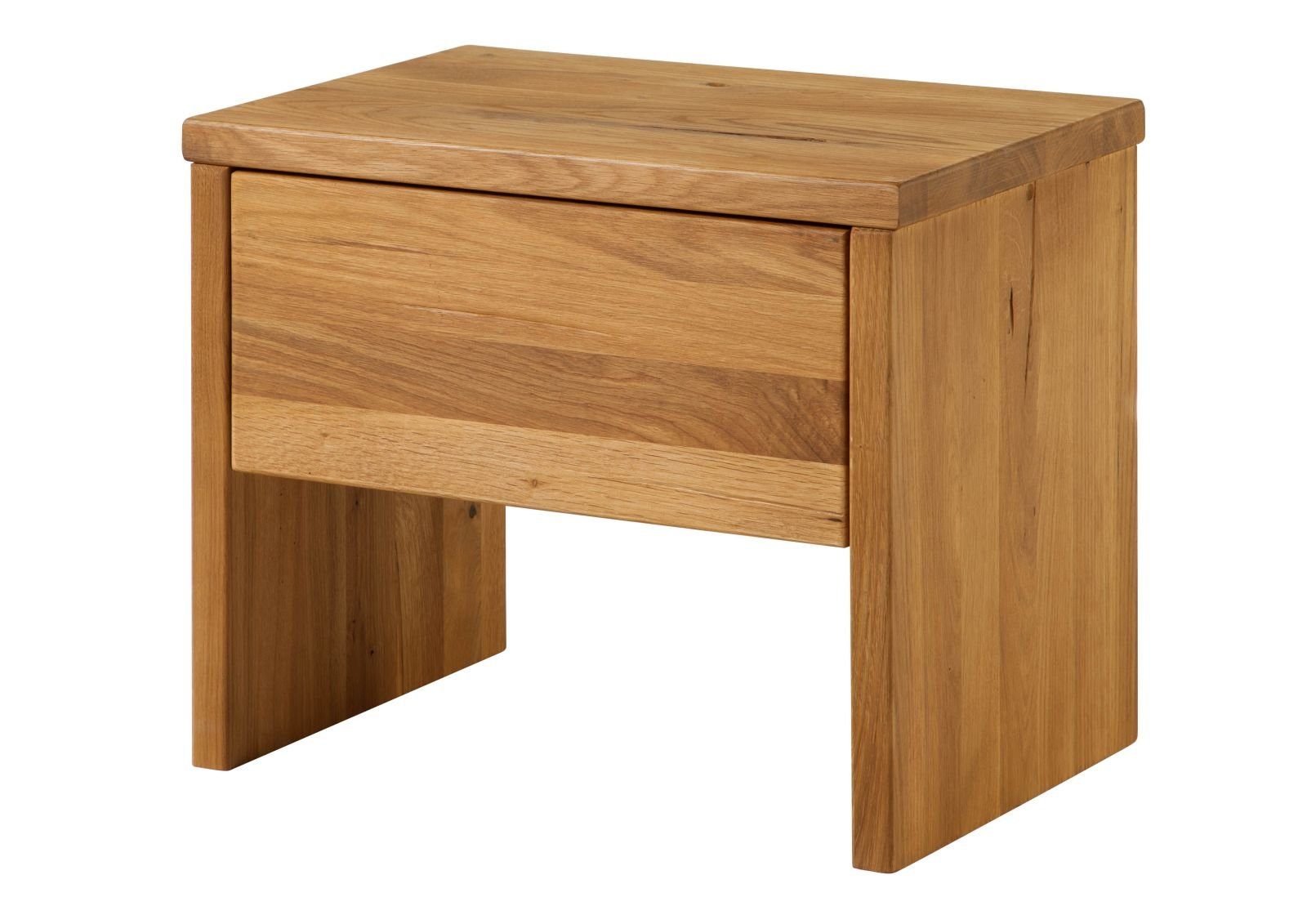 Massivmoebel24 Nachttisch Nachttisch Wildeiche 50x35x40 natur geölt JANGALI #719