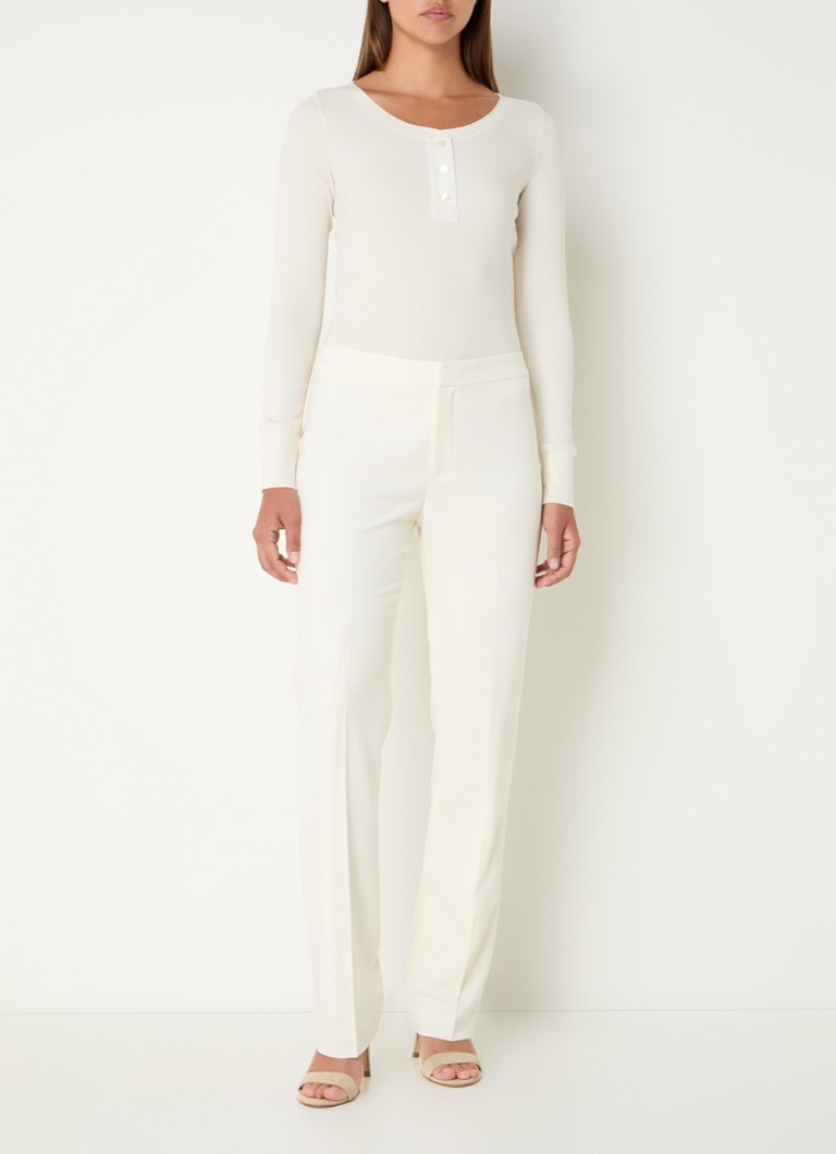 Ralph Lauren Rib-knit long-sleeved shirt with round neck