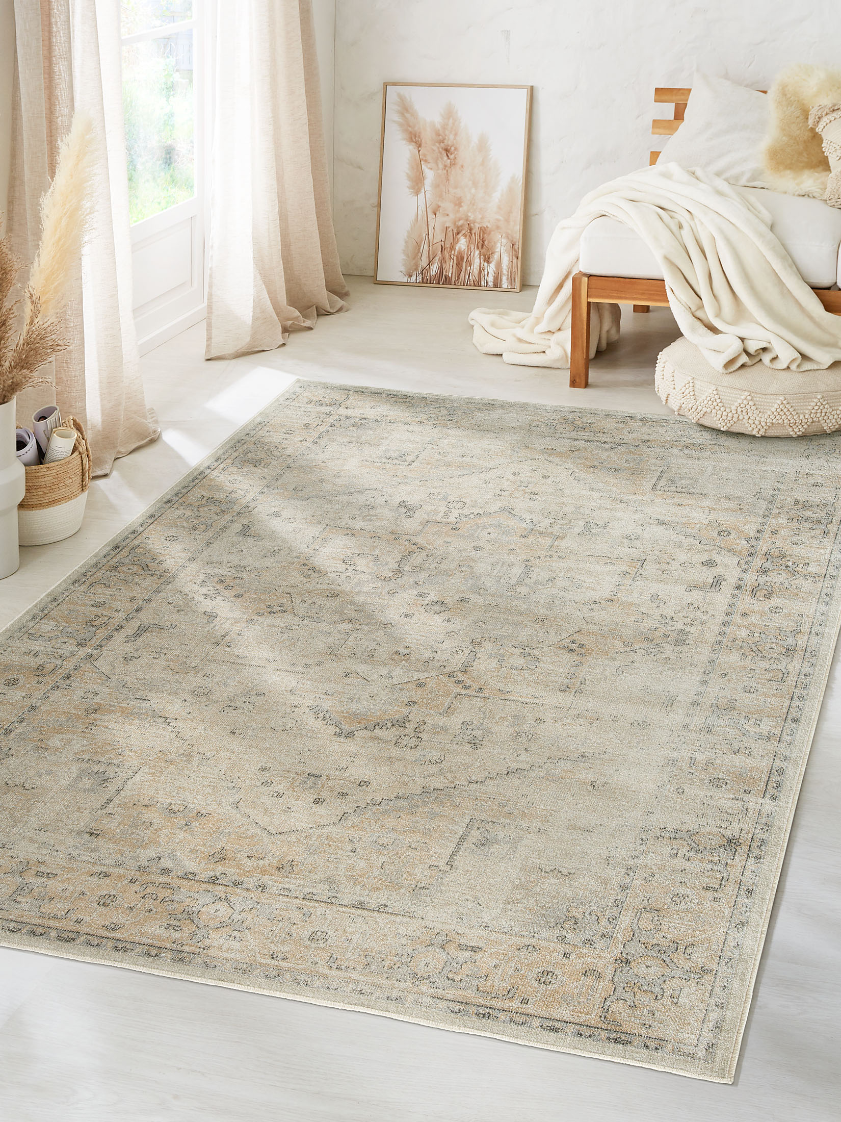 Beshkan Vintage-Teppich, Gold