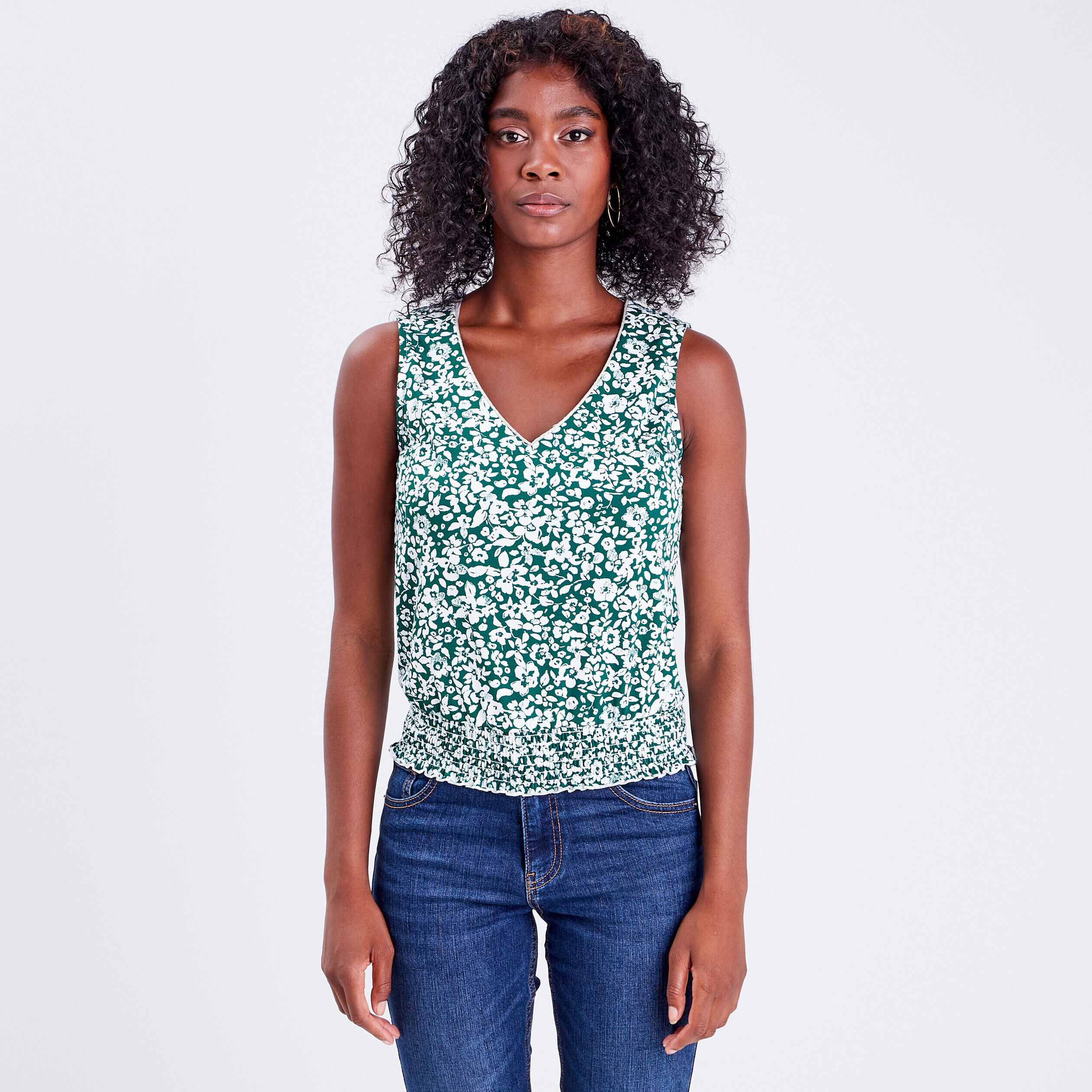 Blouse Sophie- débardeur bleu femme | Cache Cache