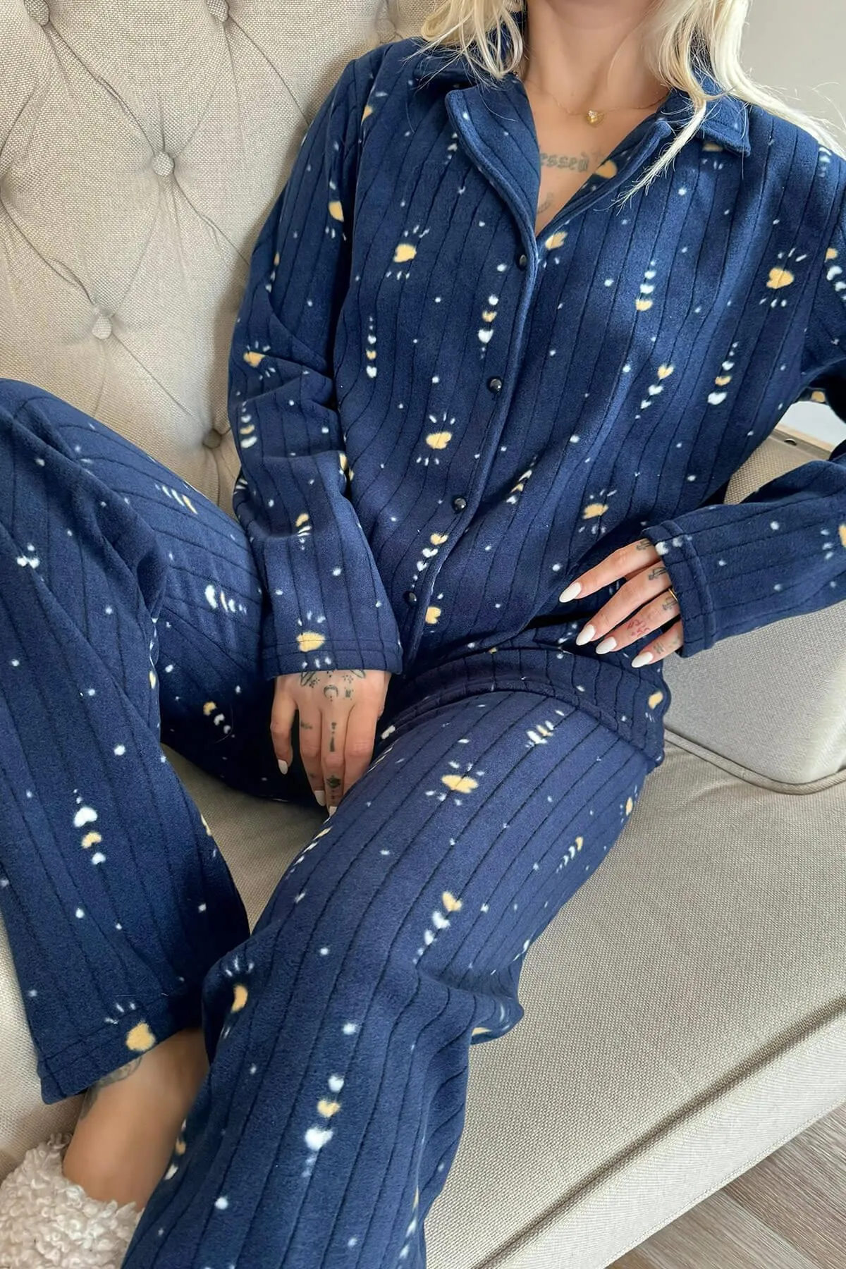 Pijamaevi  Pyjama set - Dunkelblau - Print