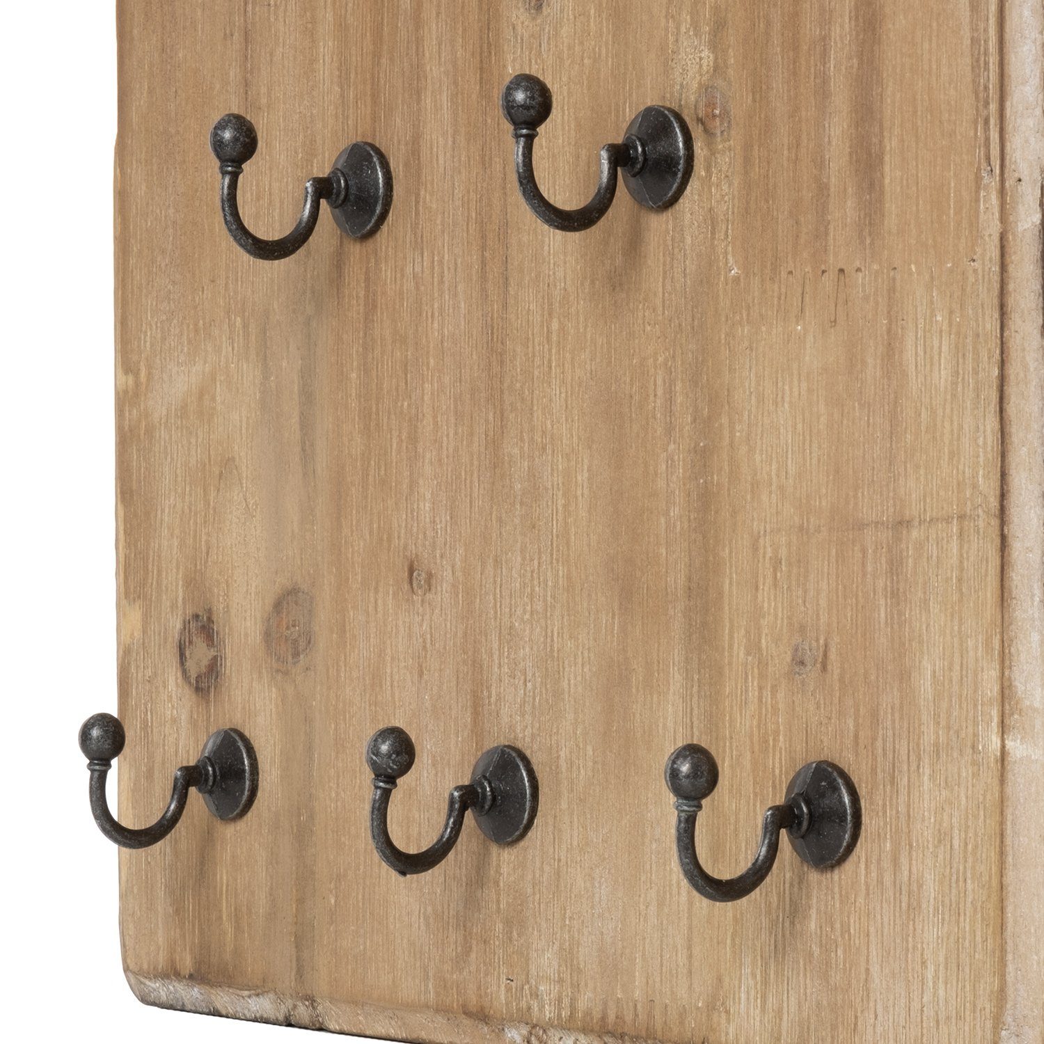 Moritz Schlüsselbrett 25x33cm Keys 8 Haken braun, Schlüsselkasten Vintage Schlüsselbox Schlüsselleiste Schlüsselhaken