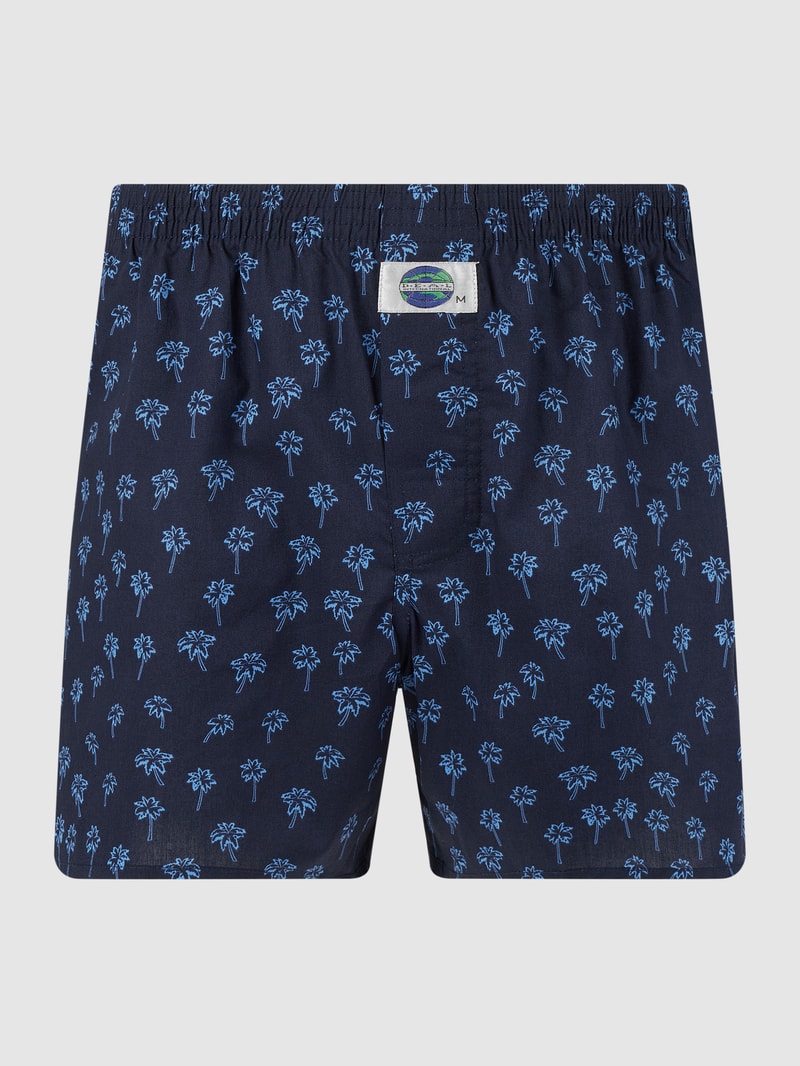 Boxershorts aus Baumwolle mit Allover-Muster in dunkelblau