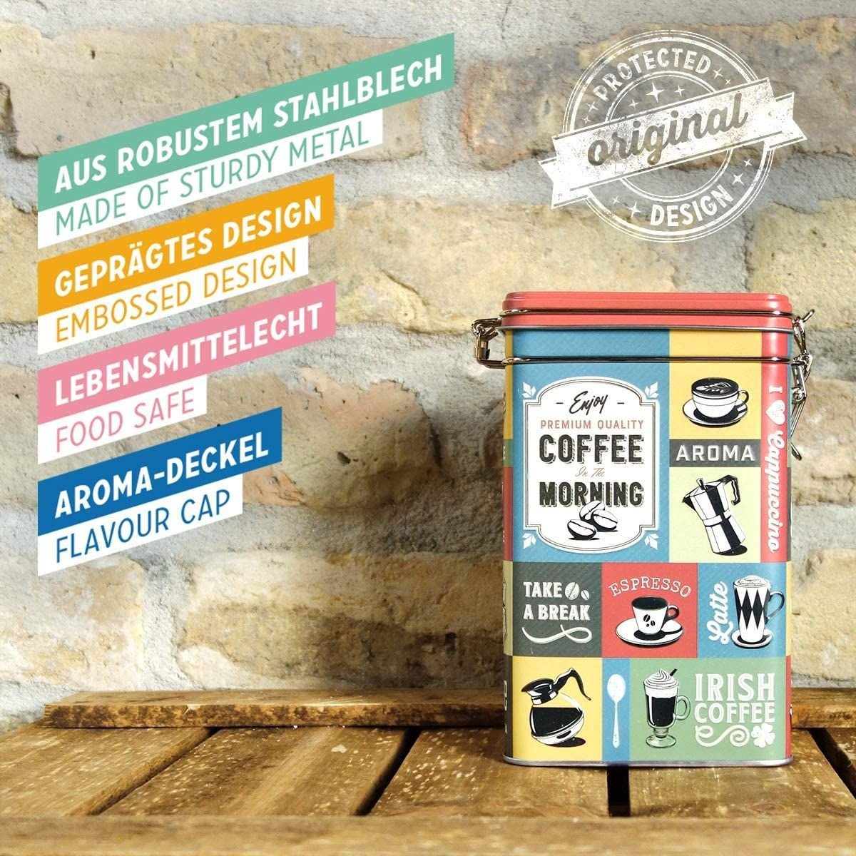 Nostalgic-Art Kaffeedose Aromadose - Coffee & Chocolate - Coffee Collage