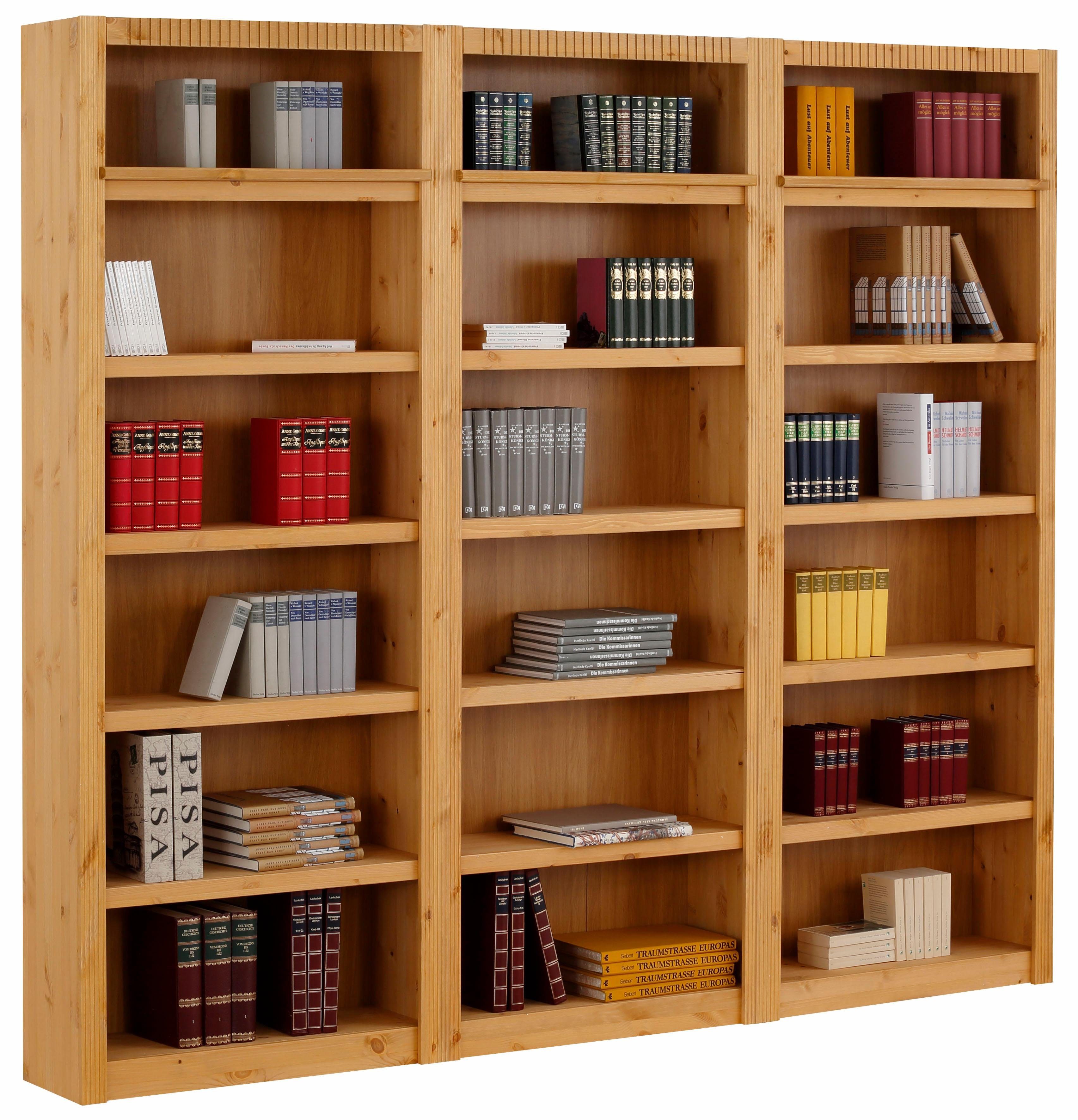 Home affaire Bücherwand Bergen, aus schönem massivem Kiefernholz, 3 tlg.